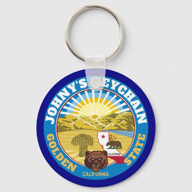 Llavero Keychain personalizado de California (Anverso)