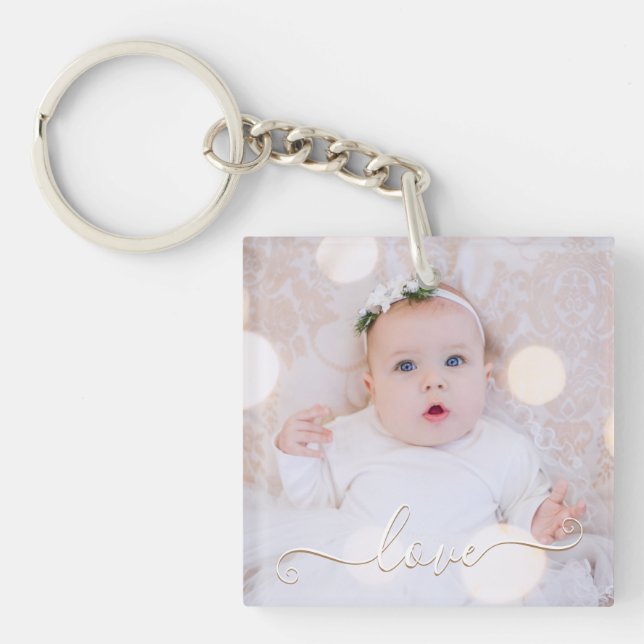 Llavero Keychain, Personalizado de fotos de mi bebé (Frente)