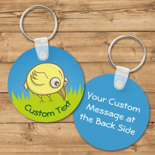Llavero Keychain Personalizado de pájaro amarillo