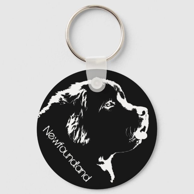 Llavero Keychain Personalizado de Perro de Terranova (Anverso)