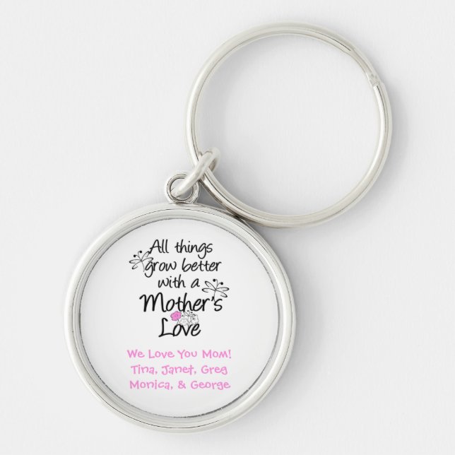 Llavero Keychain personalizado del amor de una madre (Frente)