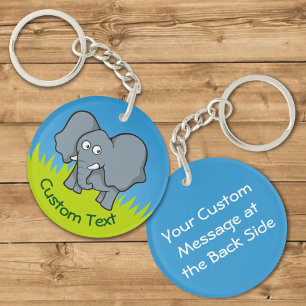 Llavero Keychain Personalizado del elefante gris