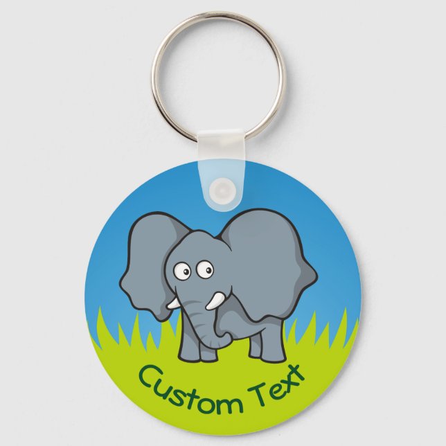 Llavero Keychain Personalizado del elefante gris (Anverso)