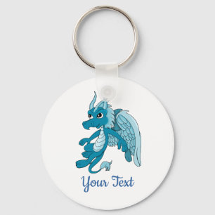 Llavero Keychain Personalizado Dragón Azul