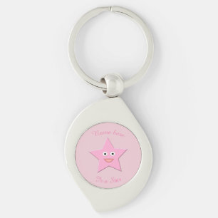 Llavero Keychain Personalizado Estrella Rosa bonito