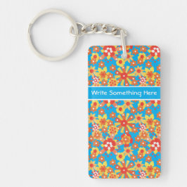 Llavero Keychain personalizado: Flores de Naranja Ditzy so