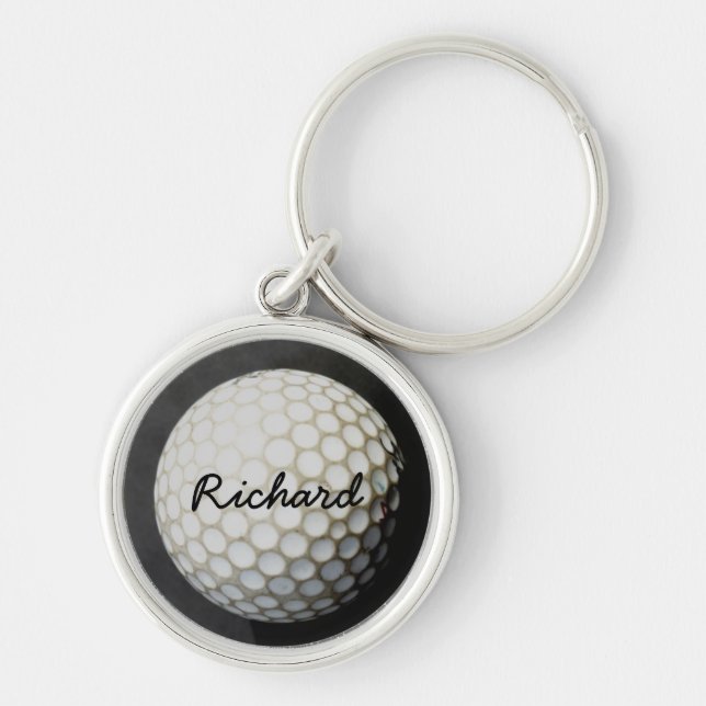 Llavero keychain personalizado para foto de bola de golf (Frente)