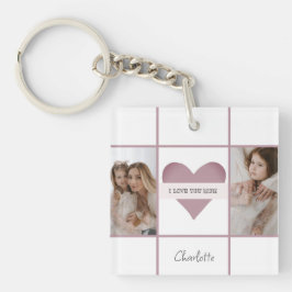 Llavero Keychain personalizado para mamá - Te amo el diseñ