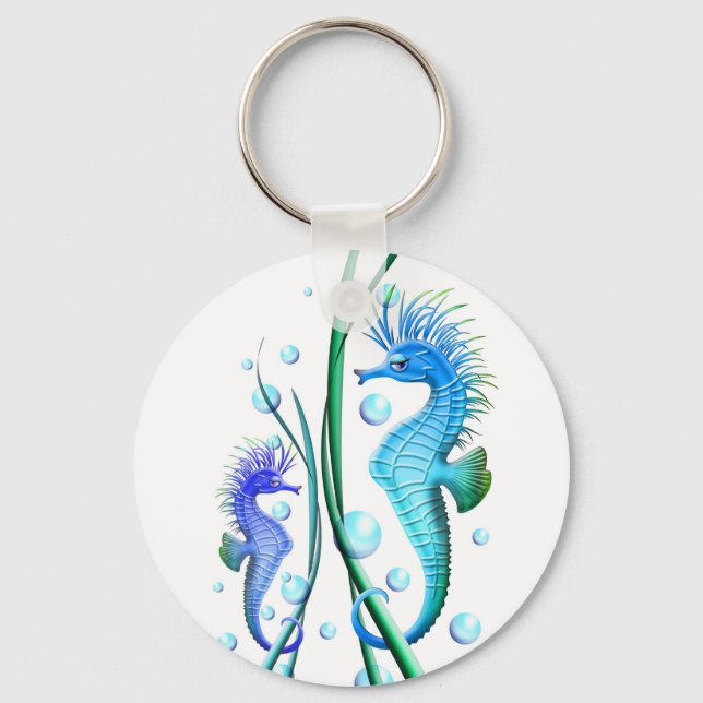 Llavero Keychain Personalizado Seahorses (Anverso)