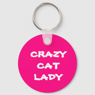 Llavero Keychain Pink Crazy Cat Lady