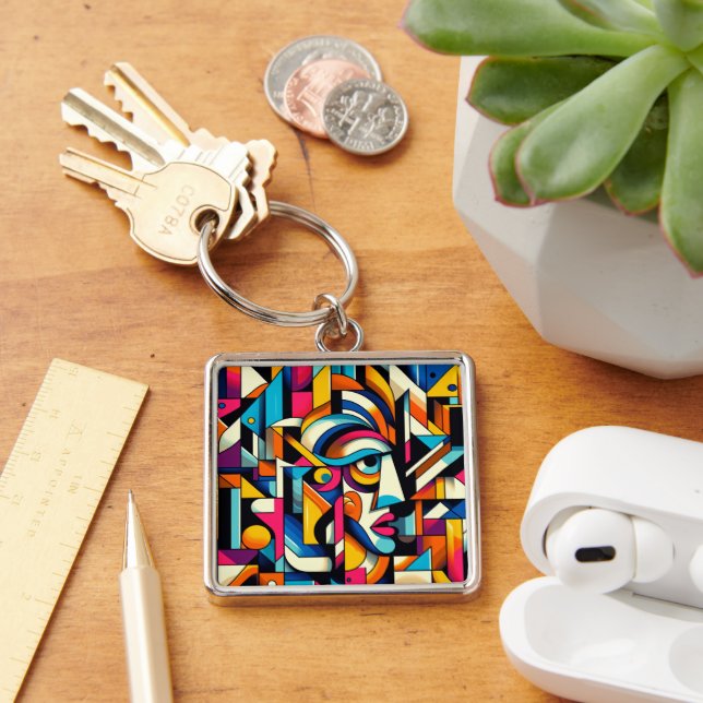 Llavero Keychain - pintura abstracta (Escritorio )