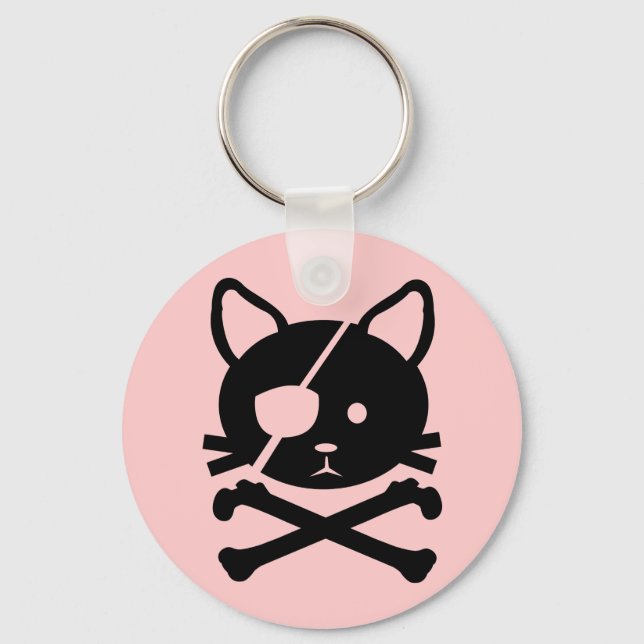 Llavero Keychain pirata de gato (Anverso)