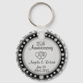 Llavero Keychain plateado 25° Aniversario