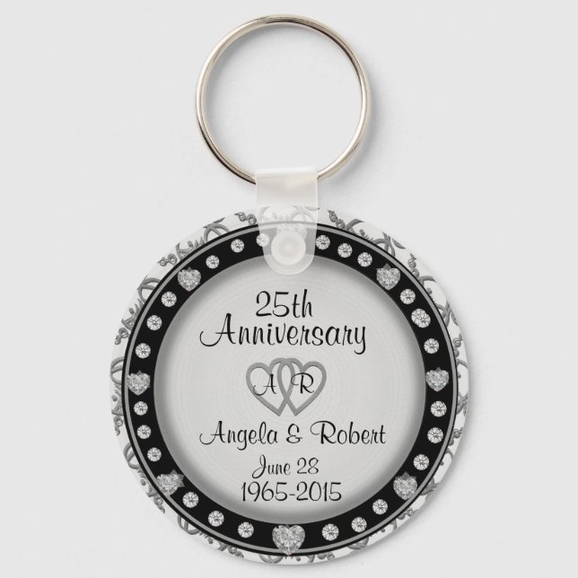 Llavero Keychain plateado 25° Aniversario (Anverso)