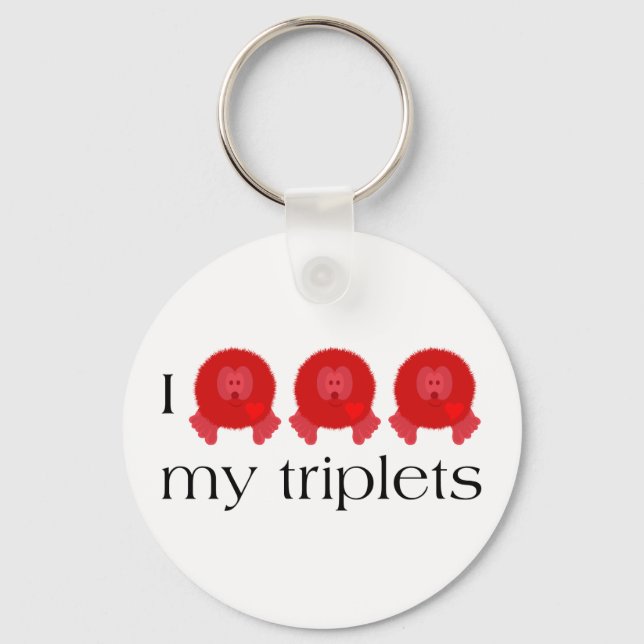 Llavero Keychain Pom Pom Triplets (Anverso)