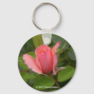 Llavero Keychain: Precioso Rosebud rosa