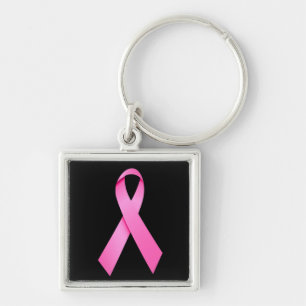 Llavero Keychain Premium de Cinta Rosa del Cáncer