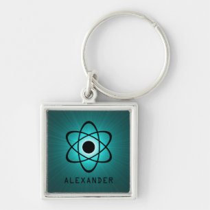 Llavero Keychain Premium de Nerdy Atomic, Verde azulado