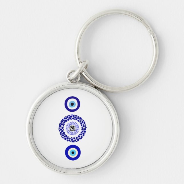 Llavero Keychain Premium de protección de ojos azules (Frente)