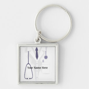 Llavero Keychain Premium Médica de la Chaqueta de Laborat