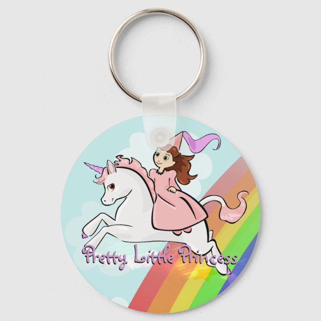 Llavero Keychain Princesa y Unicornio (Anverso)