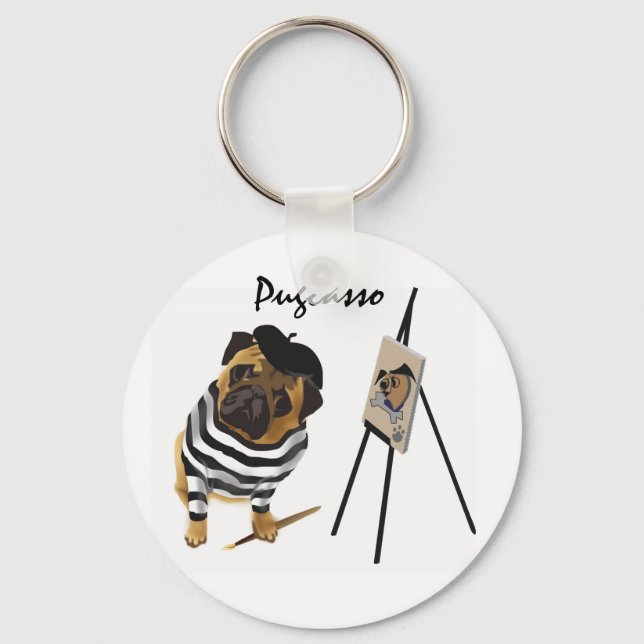 Llavero Keychain Pugcasso (Anverso)