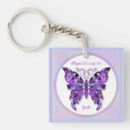 Llavero Keychain Purple Butterfly 31
