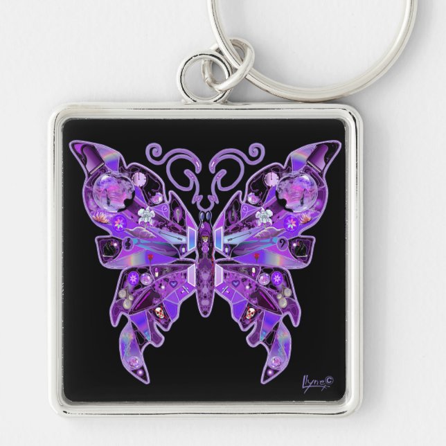 Llavero Keychain Purple Butterfly 31 (Frente)