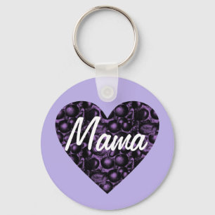Llavero Keychain Purple/Lavender Glam Heart Mama