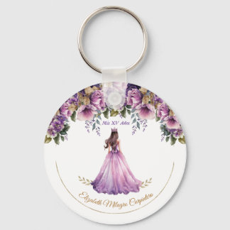Llavero Keychain Purple Lilac Quinceañera