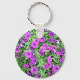 Llavero Keychain Purple Petunias