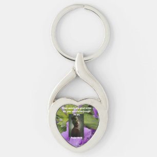 Llavero keychain, púrpura, verde, oración, protección,