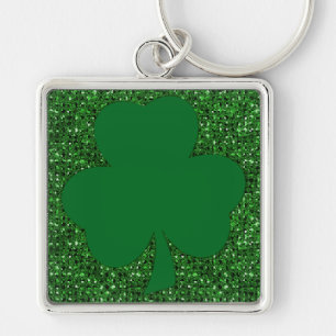 Llavero Keychain Purpurina de Shamrock