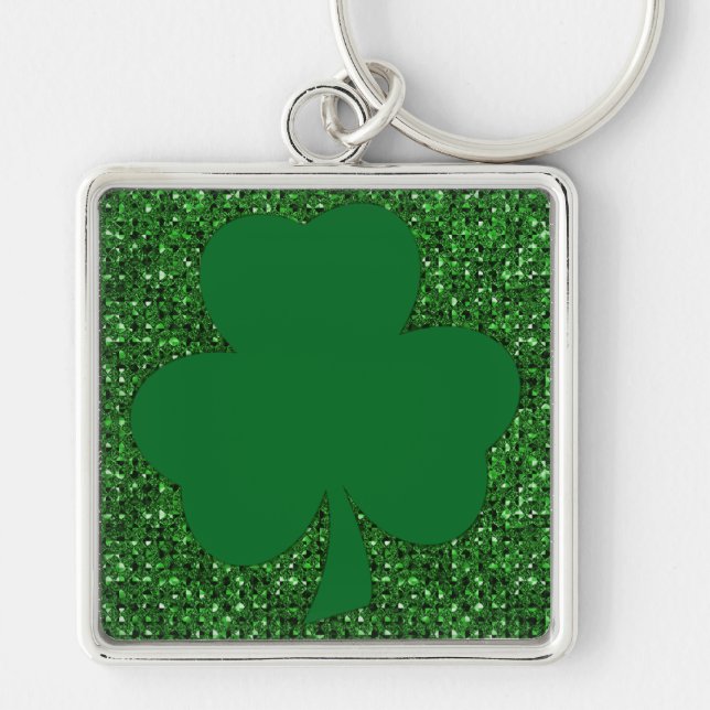 Llavero Keychain Purpurina de Shamrock (Frente)