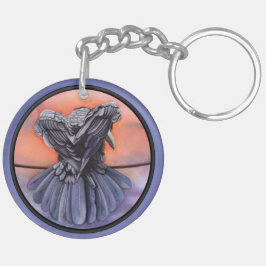 Llavero Keychain Raven Nombre Personalizado Corbie 2 Side 