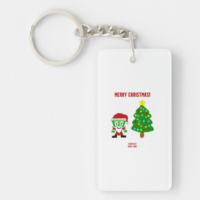 Llavero Keychain Rectangle de los navidades FrankenCheese (Frente)