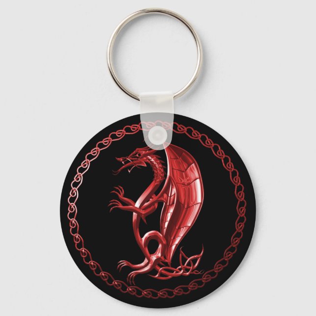 Llavero Keychain Red Celtic Dragon (Anverso)