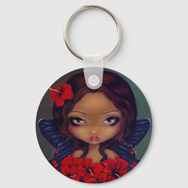 Llavero Keychain "Red Hibiscus Fairy" (Anverso)