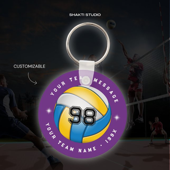Llavero Keychain redonda de equipo deportivo de voleibol p (Subido por el creador)
