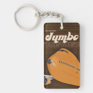 Llavero Keychain Retro Jumbo Jet Airliner