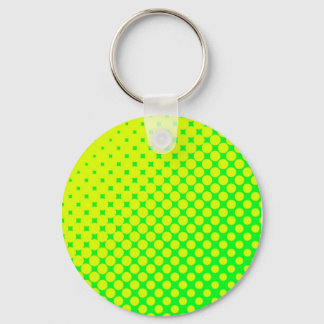 Llavero Keychain retro verde y amarillo fluorescente de 80
