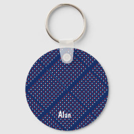 Llavero Keychain rojo blanco/azul