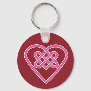 Llavero Keychain rojo del corazón celta