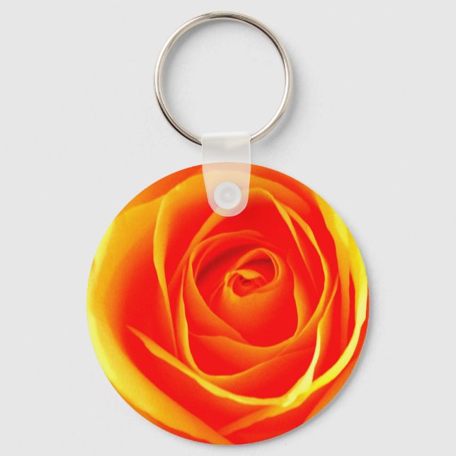 Llavero Keychain Rosa de Naranja amarillo (Anverso)
