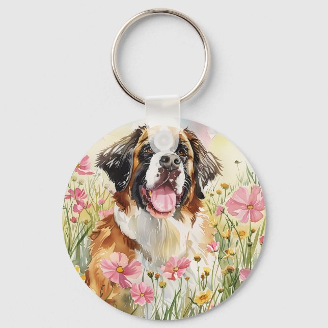 Llavero Keychain – Saint Bernard Dog Keychain (Anverso)