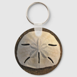 Llavero Keychain Sand Dollar Seashell Sand Beach