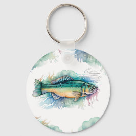 Llavero Keychain - Serie acuarela: Bass