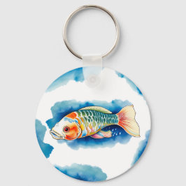 Llavero Keychain - Serie acuarela: Koi Fish
