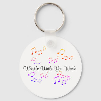 Llavero Keychain - Silbato mientras trabajas notas musical