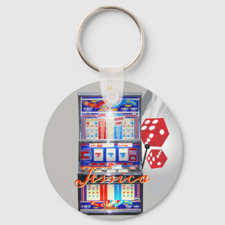 Llavero Keychain Silver, máquina de ranura Lucky personali